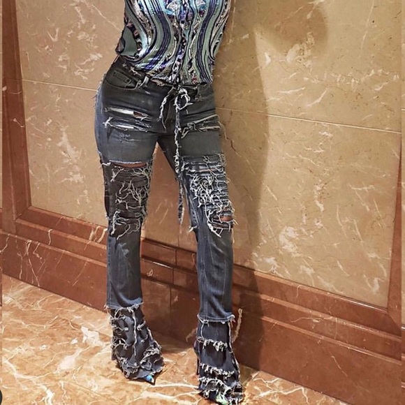 As Seen On Instagram Destroyed Denim, Waist 32 - Picture 3 of 8